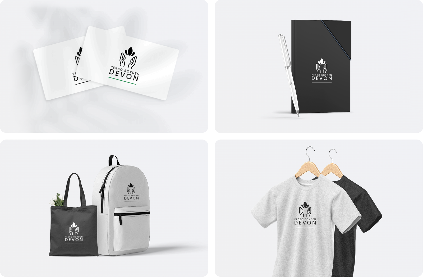 Brand design: Pesso Boyden Devon merchandise